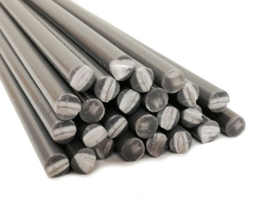 Plastique baguettes de soudure PVC-U rigide 5mm Ronde Gris 25 Barres